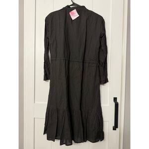Mod’s Mahal black midi shift dress new with stags size medium black cottage-core
